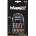 C001 Infapower Home Charger with 4 x 1300mAh AA Batteries